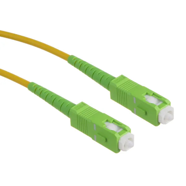 Száloptikai patchcord SC/APC–SC/APC, 5 m, single-mode G657A2, sárga