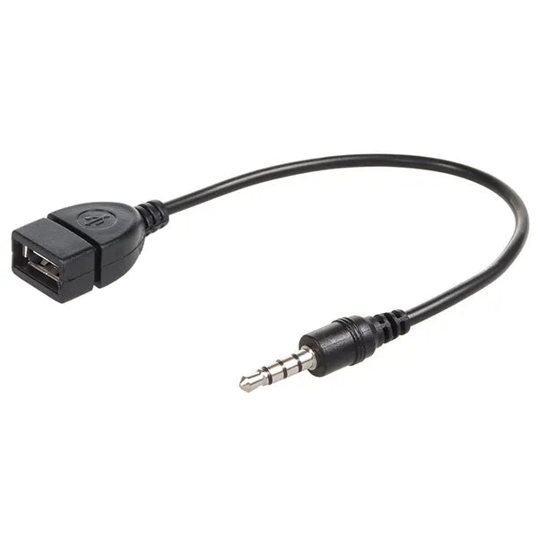 USB anya – 3,5 mm jack dugó adapterkábel, 23 cm, OTG