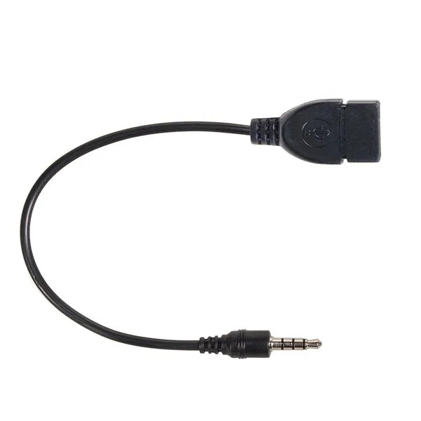 USB anya – 3,5 mm jack dugó adapterkábel, 23 cm, OTG