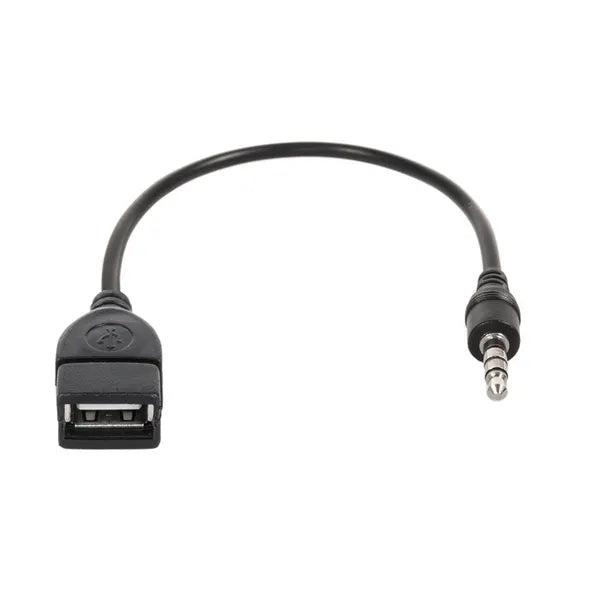 USB anya – 3,5 mm jack dugó adapterkábel, 23 cm, OTG