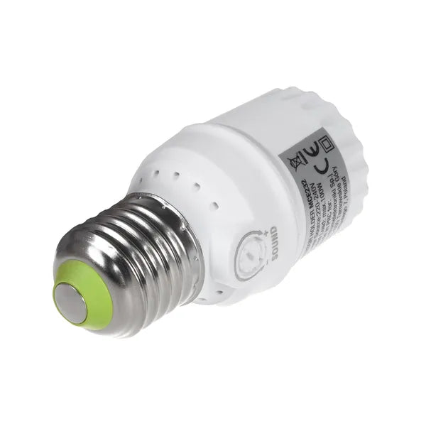 E27 izzófoglalat hang- és fényérzékelővel, 360° detektálás, 100 W