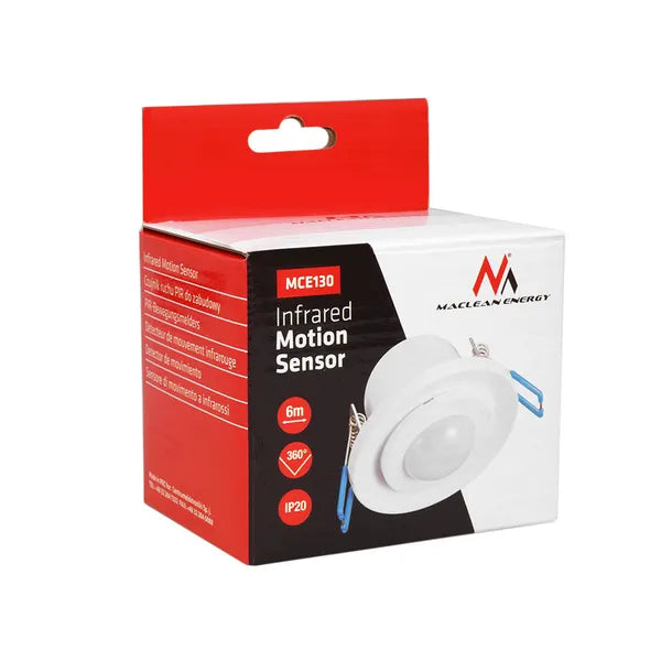 Süllyeszthető 360° PIR mozgásérzékelő kapcsoló, 6 m, 800/400 W