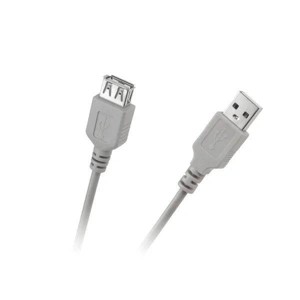 USB 2.0 A típusú hosszabbító kábel, apa–anya, 0,8 m, szürke