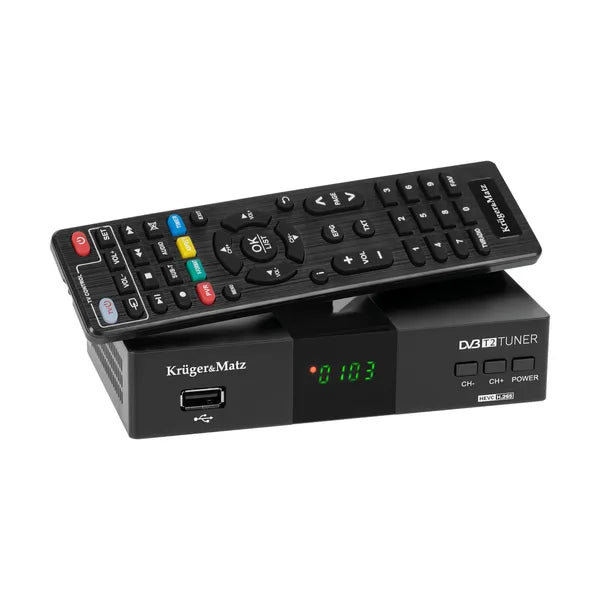 Dvb-t2 tuner km0550d h.265 hevc kruger&matz