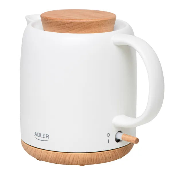 Adler kerámia vízforraló 1l, 1200w, ekrü