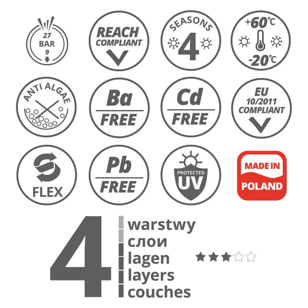 Vartco home plus 4 rétegű kerti tömlő 1/2 50m