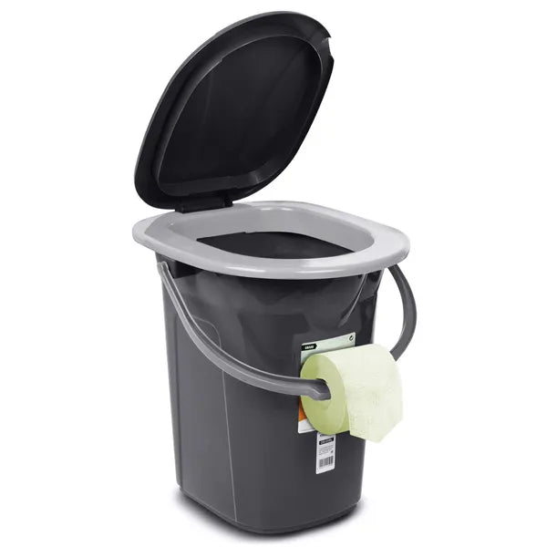 Hordozható kemping WC 19 l, 120 kg teherbírás, antracit – GreenBlue GB320AG