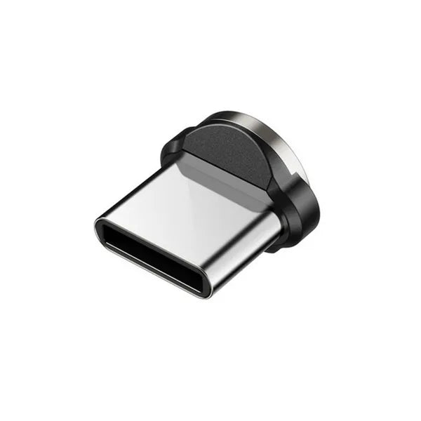 Maclean mágneses USB-C kábel, 1 m, 3-in-1, fekete nylon, gyorstöltés 9V/2A