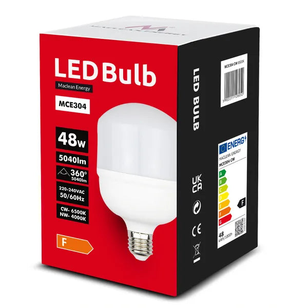 Maclean led izzó e27 48w 4000k 5040lm energiatakarékos