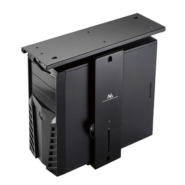 Maclean MC-885 B állítható függőleges PC tartó asztal alá, 10 kg, fekete