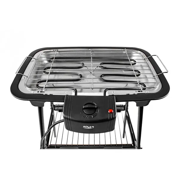 Elektromos grill 2400 W, 37×21 cm ruszt, állvánnyal, víztartállyal