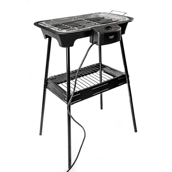 Elektromos grill 2400 W, 37×21 cm ruszt, állvánnyal, víztartállyal