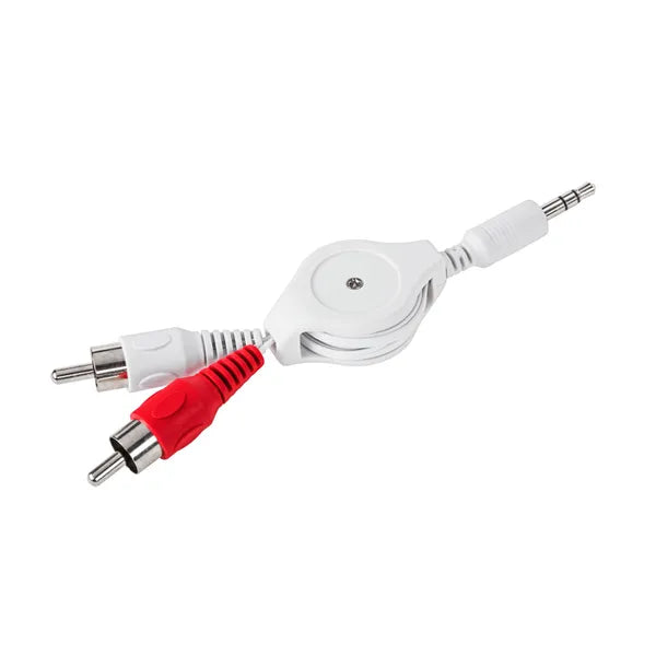 3,5 mm jack–2×RCA spirál audio kábel, 0,8 m