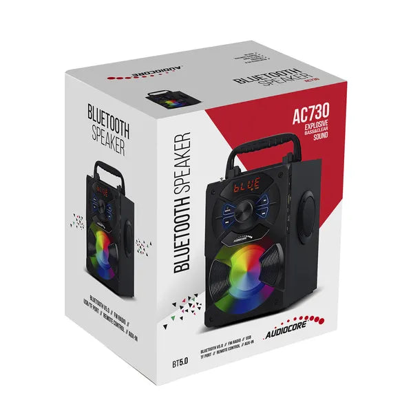 Hordozható bluetooth hangszóró 11 W, FM rádió, USB/SD, 2000 mAh, AC730