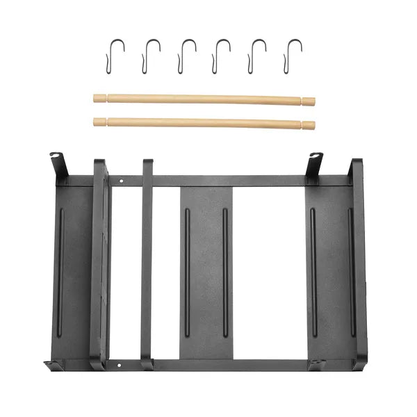 Maclean MC-910 fekete mágneses hűtő-/mosógép polc, 2 szint, 12 kg teherbírás