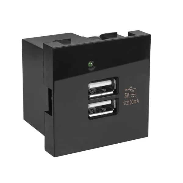 Maclean usb fali aljzat 2.1a gyors töltés fekete mce728b