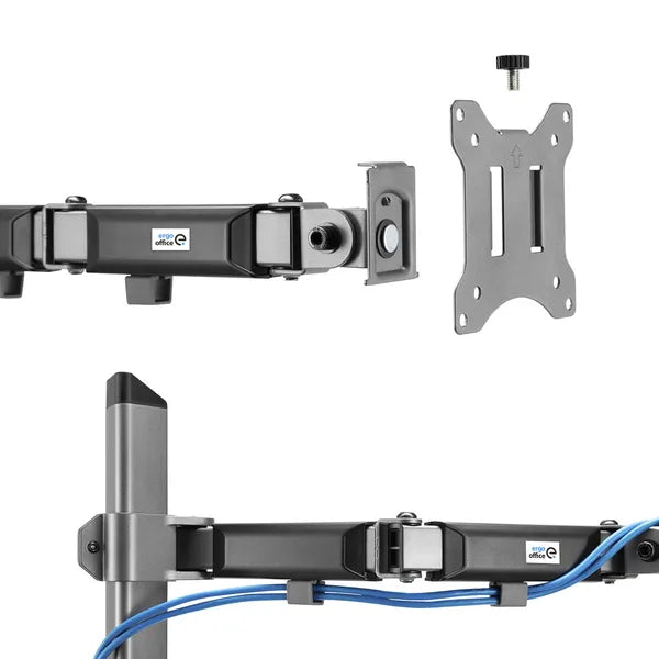Deluxe Ergo Office ER-448 monitor tartó kar, 17–32", 9 kg, VESA 75/100