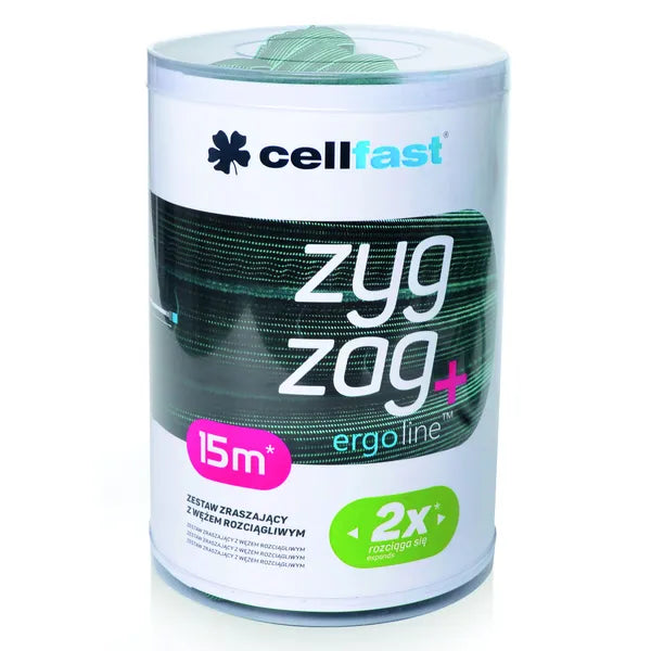 Cellfast ZygZag nyújtható kerti tömlőszett 7,5–15 m ergonomikus szórófejjel