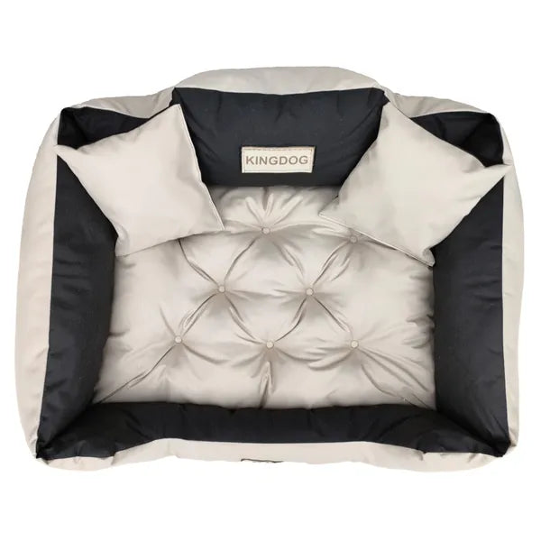 Vízlepergető beige kutya-macska fekhely, Cordura, 55×45 cm +2 párna