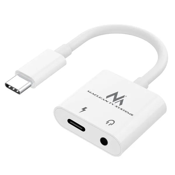 USB-C–3,5 mm jack + 30 W PD töltő adapter, DAC, 12 cm