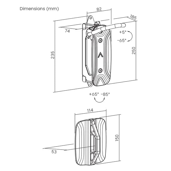 Fali kerékpártartó maclean mc-998, 30kg, fekete-piros