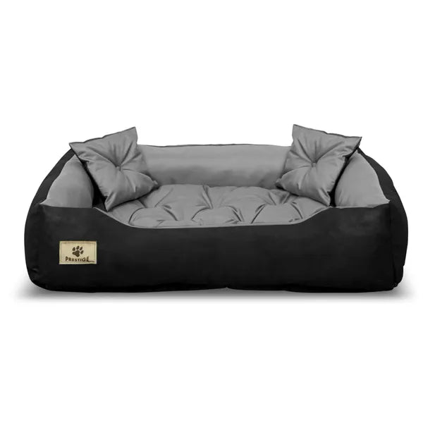KingDog Prestige kutya- és macskafekhely, szürke-fekete, 75×65 cm