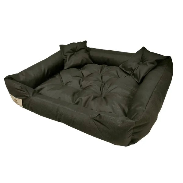 Prestige fekete, vízlepergető kutya- és macskafekhely 100×75/80×60 cm 2 párnával