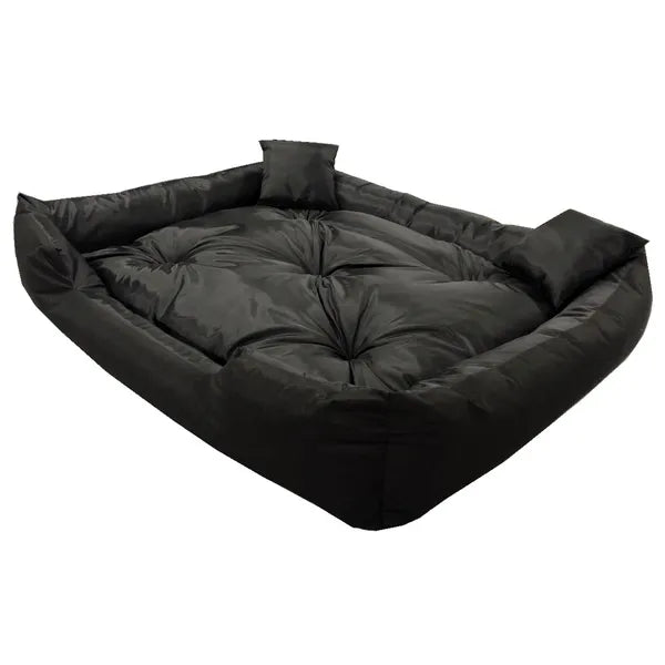 Vízlepergető fekete kutya- és macskaágy 145×115 cm (belső 130×100 cm)