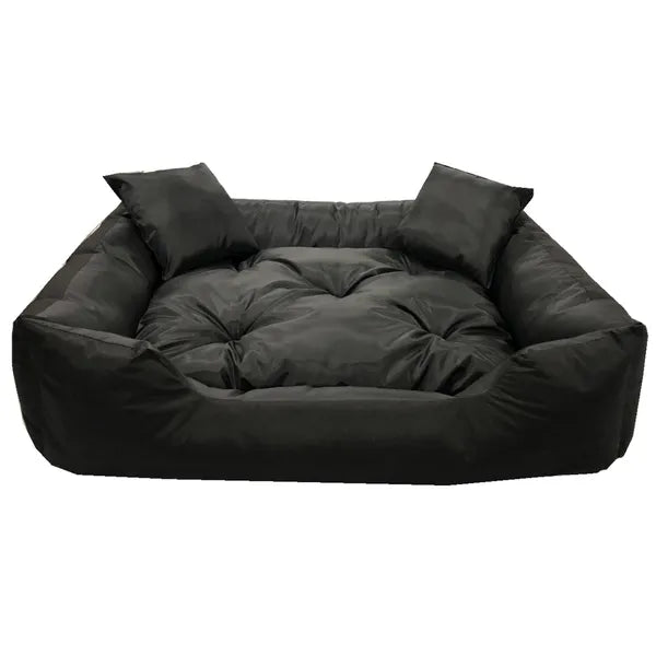 Vízlepergető fekete kutya- és macskaágy 145×115 cm (belső 130×100 cm)