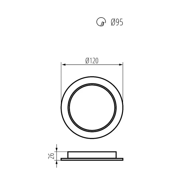 Maclean led panel slim 9w 4000k 900lm
