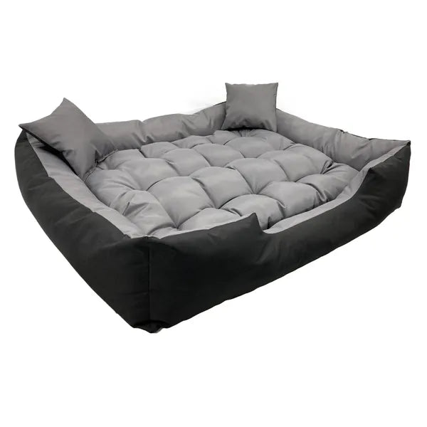 ECCO vízlepergető kutya-macskafekhely 145×115 cm szürke-fekete, 2 párna