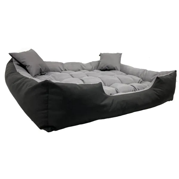 ECCO vízlepergető kutya-macskafekhely 145×115 cm szürke-fekete, 2 párna