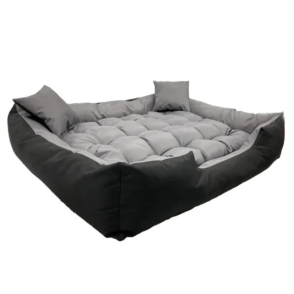 ECCO vízlepergető kutya-macskafekhely 145×115 cm szürke-fekete, 2 párna