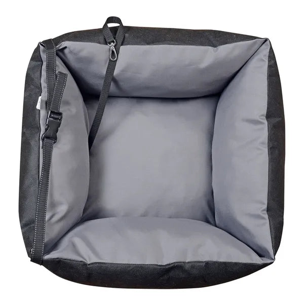 Autós kutyaülés 55×55 cm, szürke, vízlepergető Cordura, levehető párnával