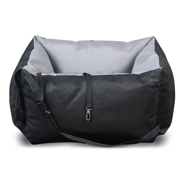 Autós kutyaülés 55×55 cm, szürke, vízlepergető Cordura, levehető párnával