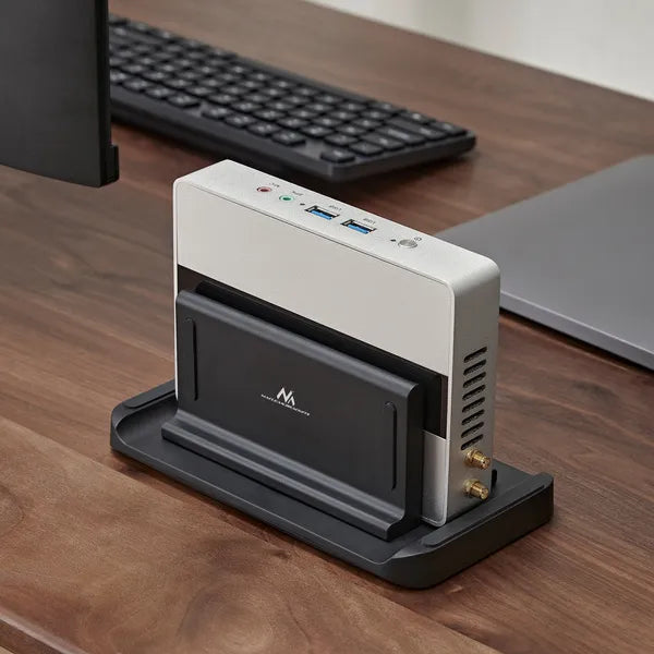 Maclean mc-454 thin-client/pc tartó, fekete, vesa kompatibilis