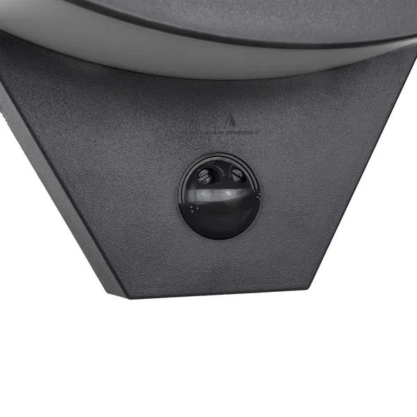 Fekete LED lámpa mozgásérzékelővel, 10 W, 800 lm, IP54, 4000 K