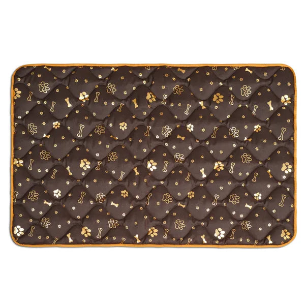 Vízálló kutya matrac Prestige, arany csont mintával, 120×80 cm