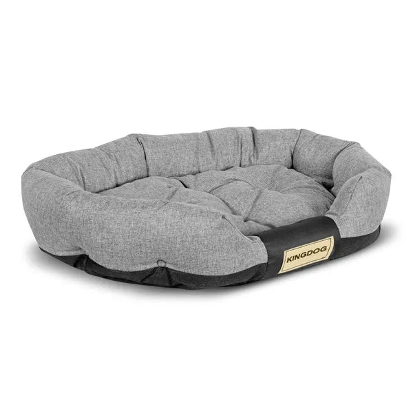 Vízlepergető ovális kutyafekhely XL 115×95 cm, sötétszürke