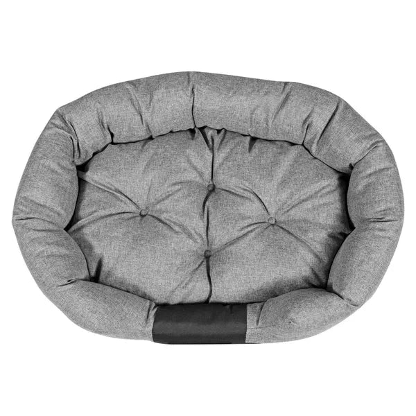 Vízlepergető ovális kutyafekhely XL 115×95 cm, sötétszürke