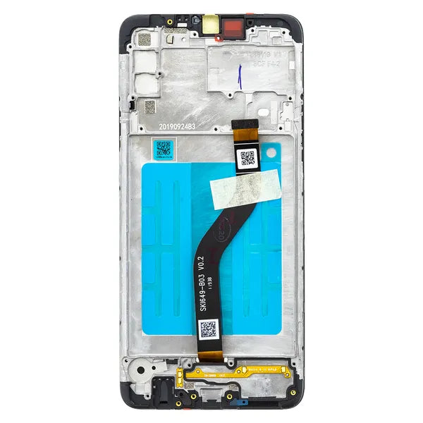 LCD kijelző + érintőpanel Samsung Galaxy A20s A207, fekete (Service Pack)