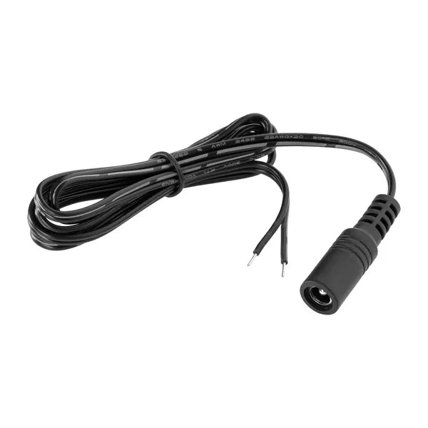 DC tápcsatlakozó aljzat 5,5×2,5 mm, 1 m kábellel LED szalaghoz