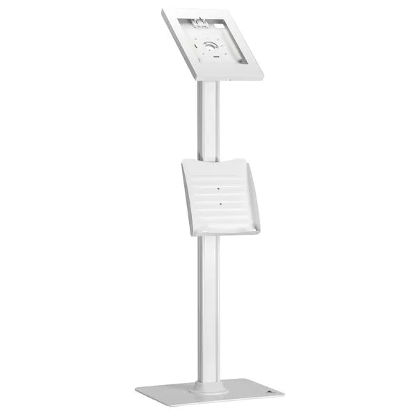 Padlóra állítható, kulcsos tablet állvány 9,7–11 col, fehér