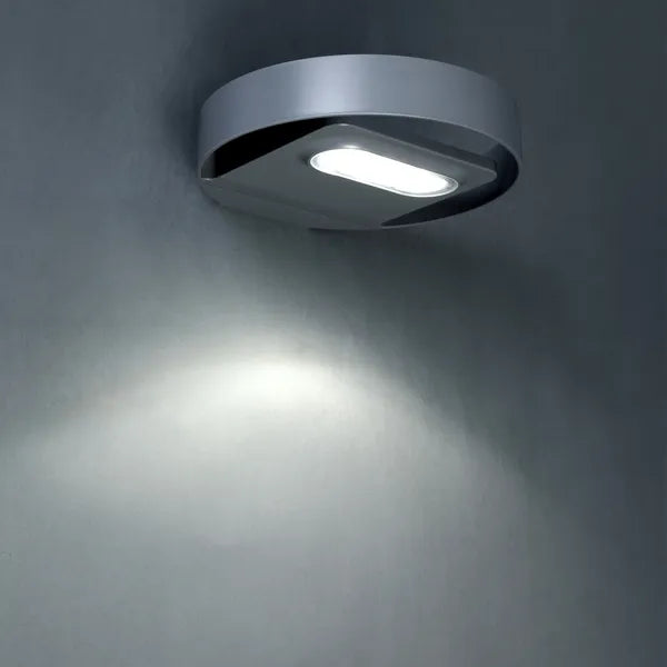 Kerek napelemes fali LED lámpa, 3 W, IP44, 4000 K, 125 lm