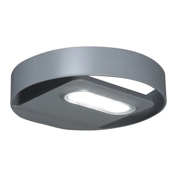 Kerek napelemes fali LED lámpa, 3 W, IP44, 4000 K, 125 lm