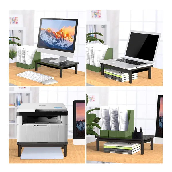Állítható, szellőző monitor- és laptopállvány fiókkal, 13–32”, 20 kg