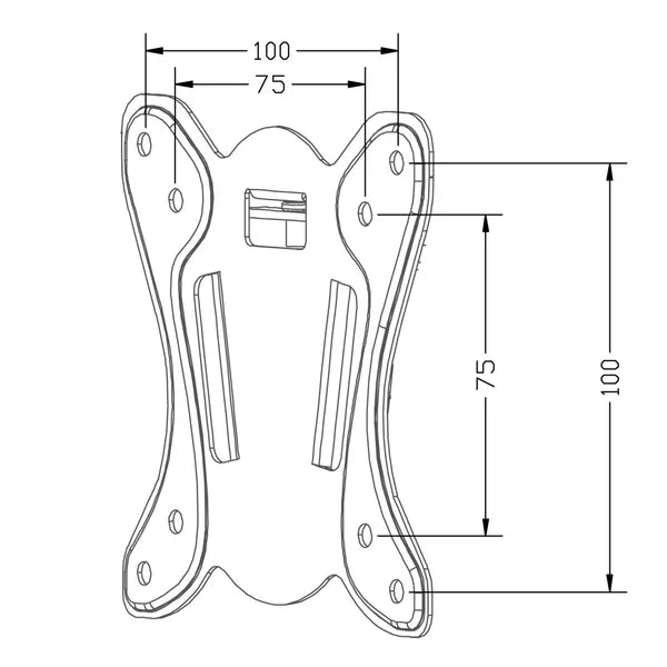 Univerzális TV/monitor fali konzol 13-27'', 25 kg, VESA 75/100, Maclean