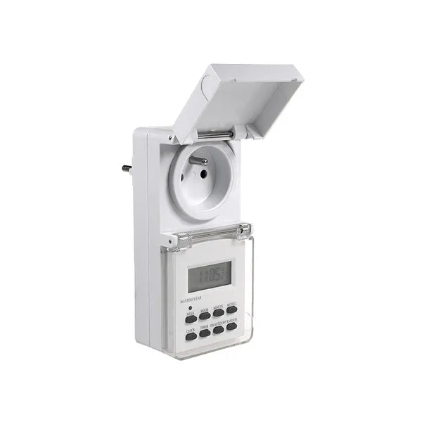 Maclean kültéri digitális időzítő, 10 program, 3600w, ip44, véletlenszerű funkció