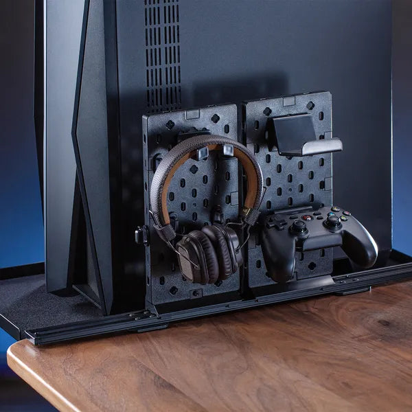NanoRS RS174 fekete gamer asztali polcbővítő, 20 kg teherbírás