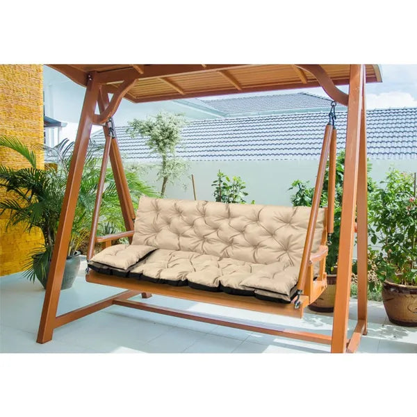 Vízlepergető kerti párnaszett 150×60×50 cm + 2 db 42×42 cm, bézs
